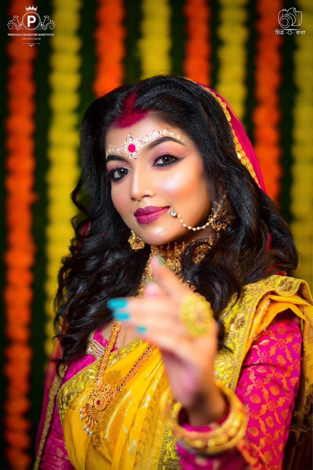 Reception Makeup in Midnapore bridal frame 8 with HD finish and royal styling