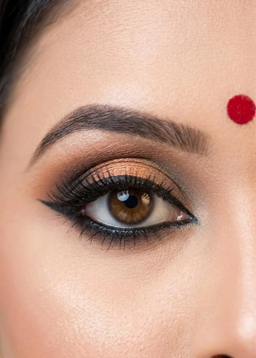 Copper Sunset eye makeup by Prerana's Makeover