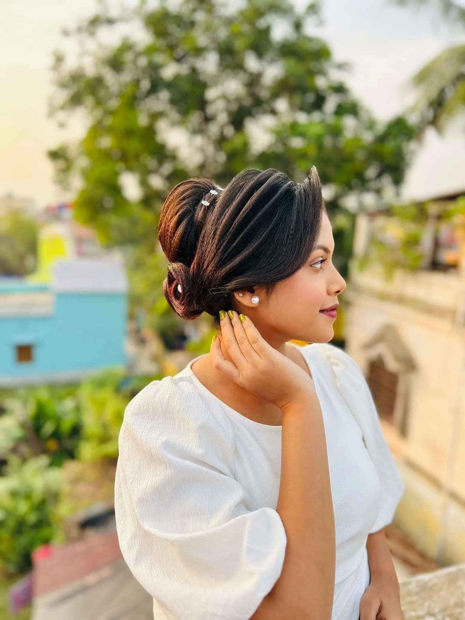 Elegant Bun Hairstyle by Prerana's Makeover