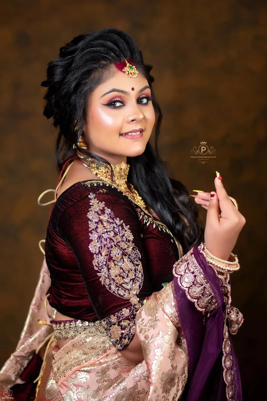 Reception Makeup in Midnapore bridal frame 9 with HD finish and royal styling