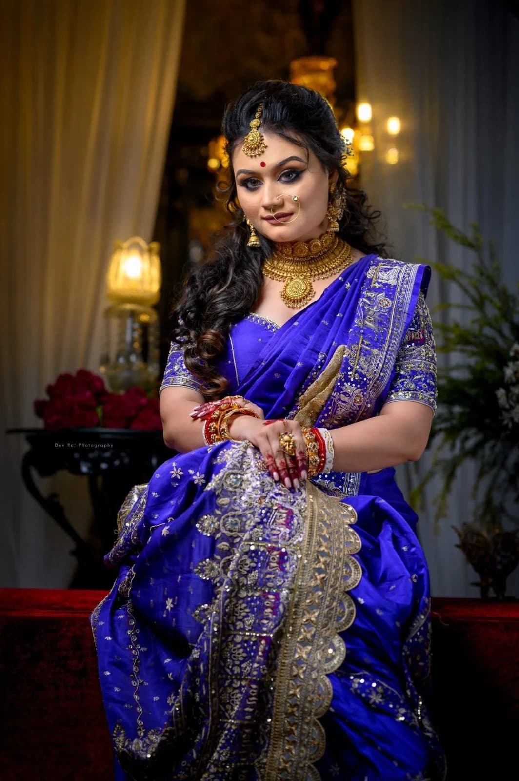 Reception Makeup in Midnapore bridal frame 7 with HD finish and royal styling