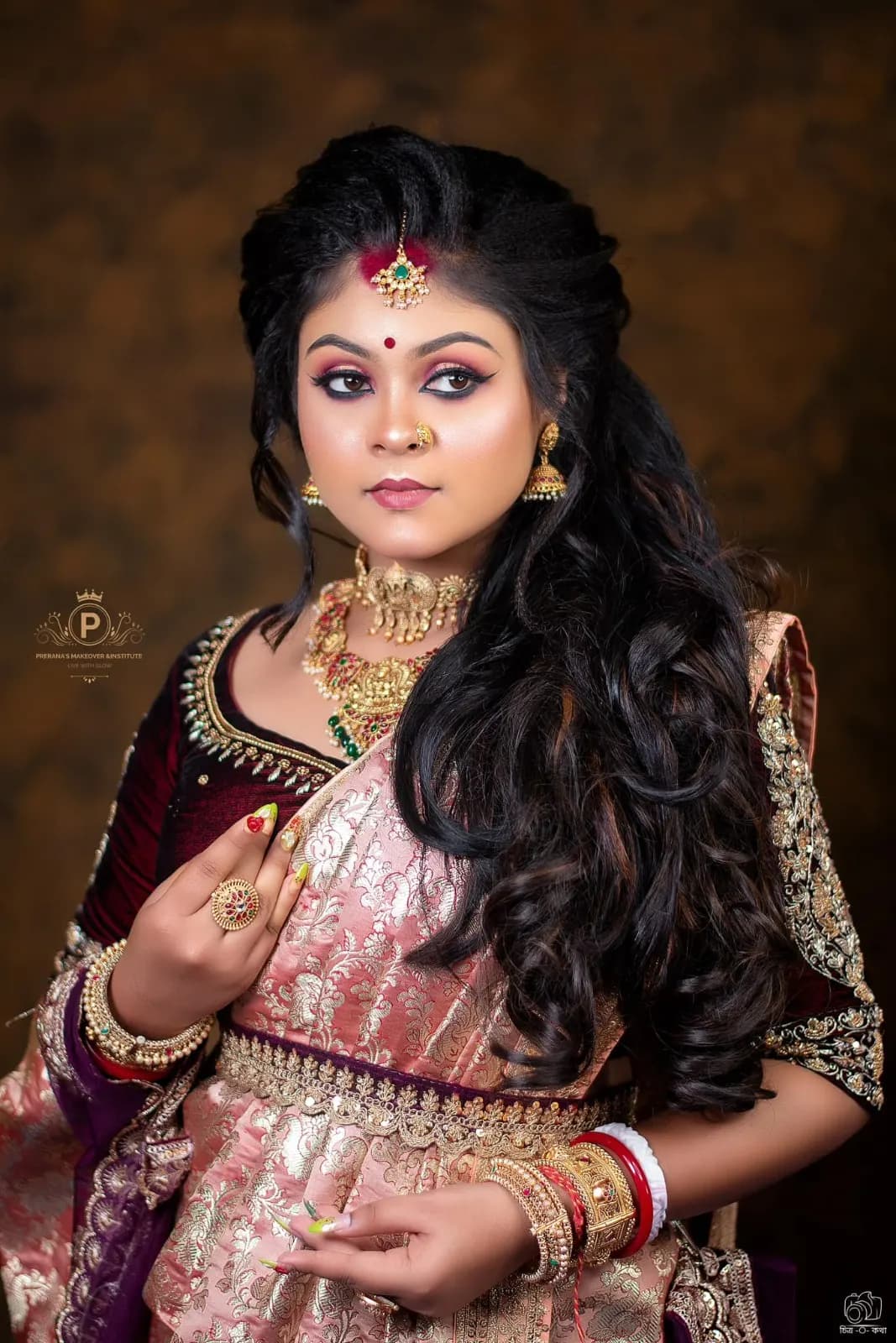 Sky Blue Bridal Saree by Prerana's Makeover